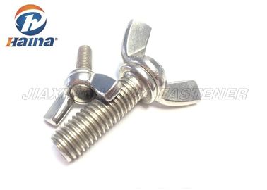 Passo fino de aço inoxidável Wing Bolt da linha do sistema métrico de A4 80 M8 M10 M12