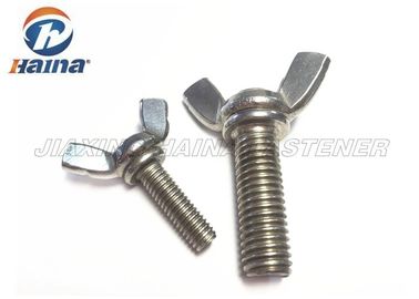 Passo fino de aço inoxidável Wing Bolt da linha do sistema métrico de A4 80 M8 M10 M12