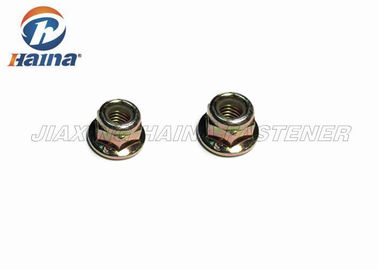 A inserção de nylon encanta o zinco da cor do aço carbono da porca M10 da flange chapeado