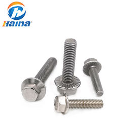 a cor lisa DIN6921 304 316 de aço inoxidável do comprimento de 50mm encanta o parafuso da flange