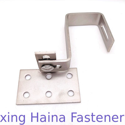 Gancho ajustável de montagem feito sob encomenda de aço inoxidável do telhado de telha do painel A4 solar